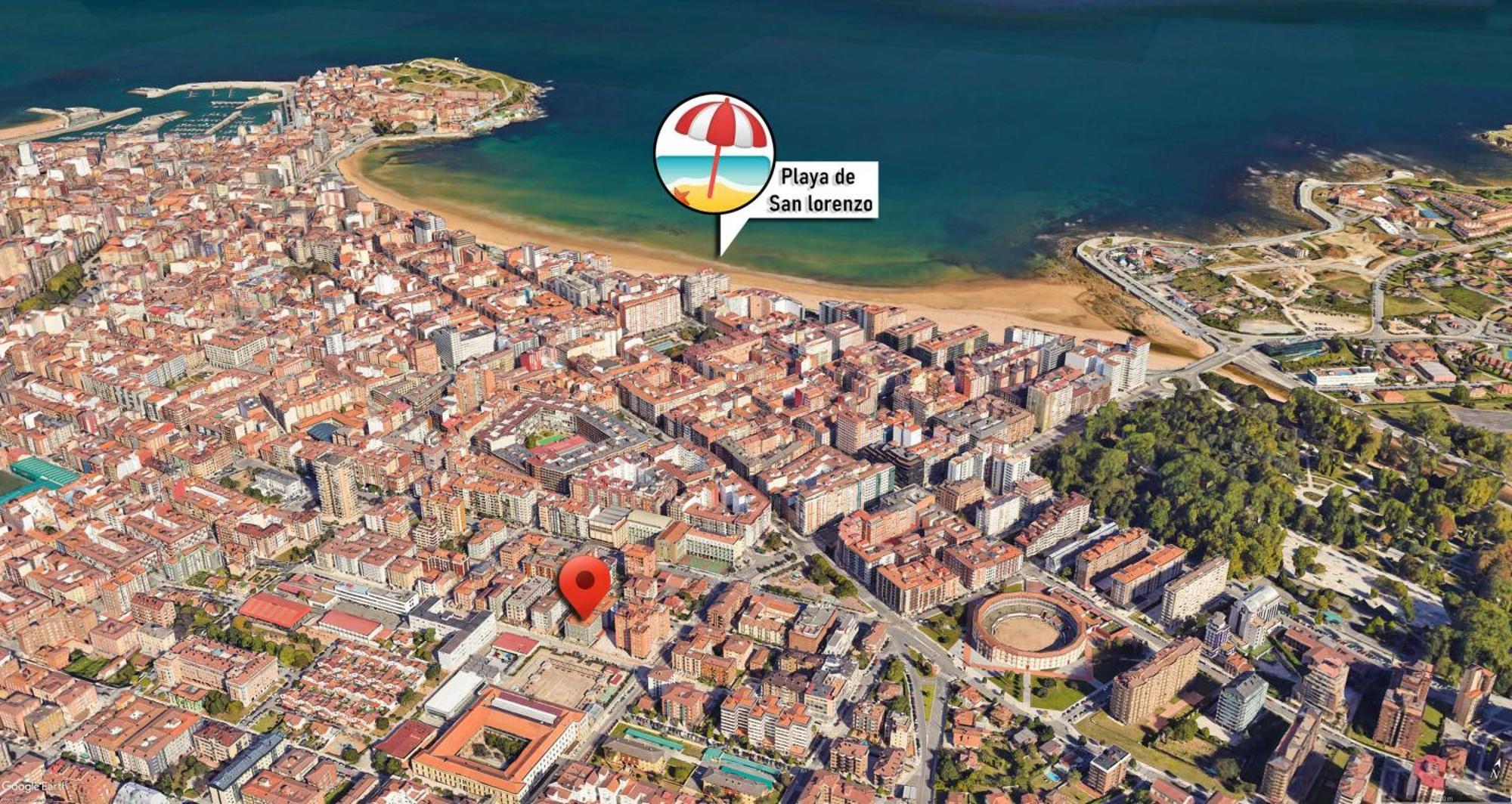 Espacio Moderno En Gijon Playa Eksteriør billede